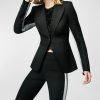 Outerwear Smythe | Patch Pocket Tux Stripe Blazer Black