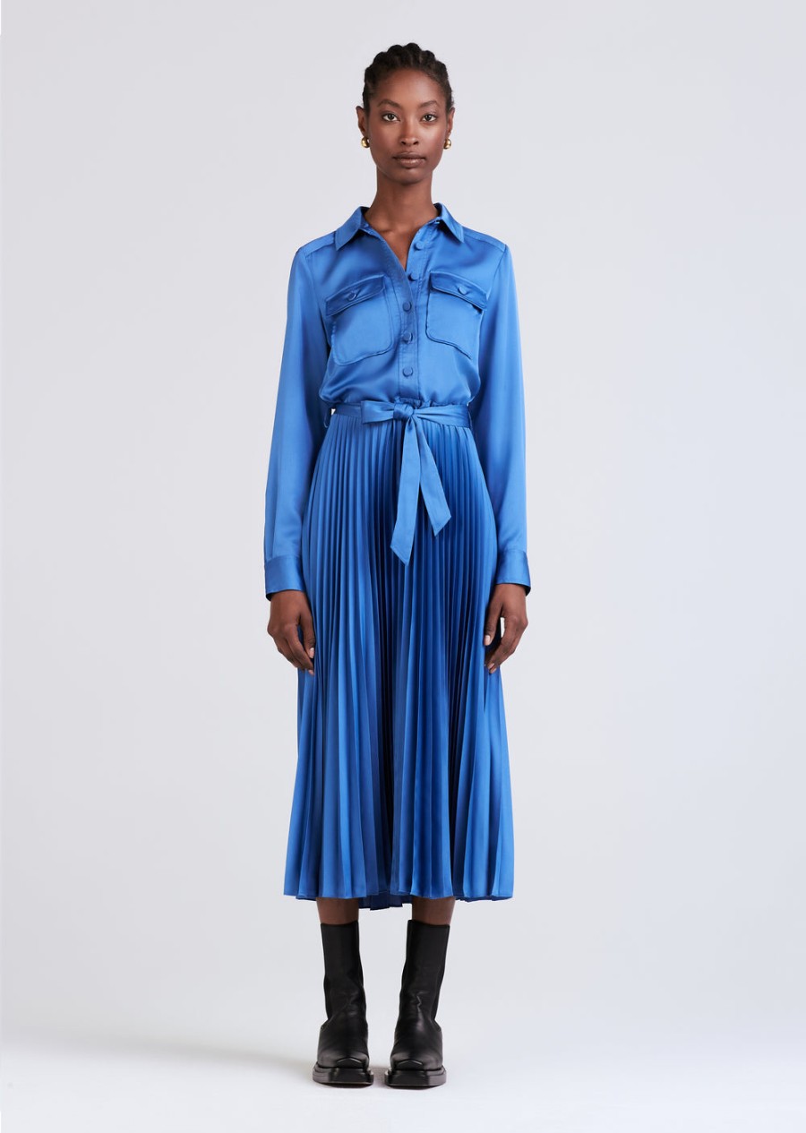 Dresses/Jumpsuits Derek Lam - 10 Crosby | Kenza Midi Shirt Dress Slate