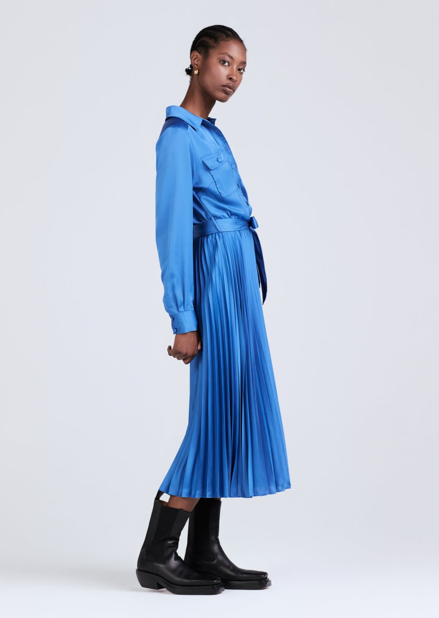 Dresses/Jumpsuits Derek Lam - 10 Crosby | Kenza Midi Shirt Dress Slate