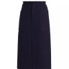 Bottoms Vince | Brushed Wool Pencil Skirt Deep Caspian