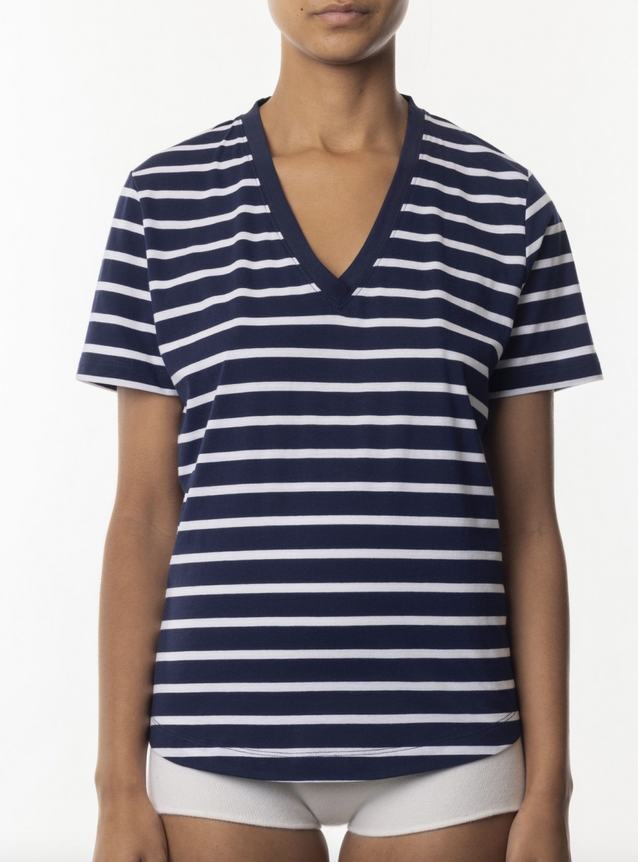 Tops Allude | Allude V-Neck T-Shirt