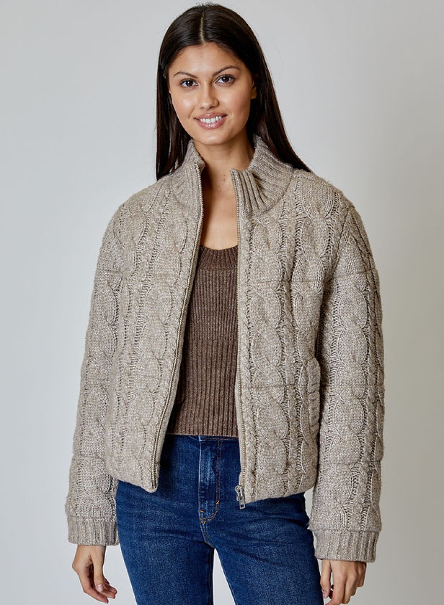 Outerwear DH New York | Aspen Sweater Jacket Mushroom