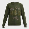 Sweaters Lingua Franca | On The Wild Side Raglan Pullover Moss