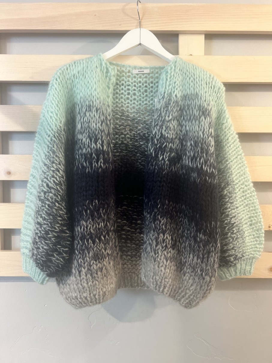 Sweaters Maiami | Gradient Fade Big Cardigan Soft Fall