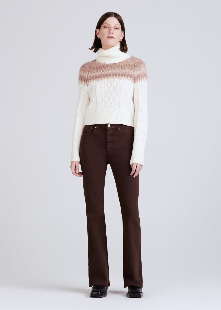 Sweaters Derek Lam - 10 Crosby | Marcella Fair Isle Sweater Ivory