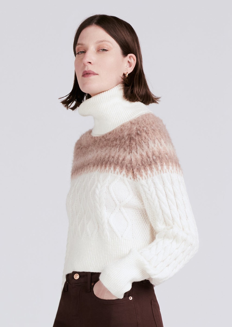 Sweaters Derek Lam - 10 Crosby | Marcella Fair Isle Sweater Ivory