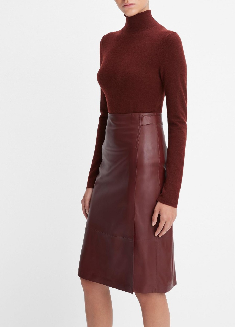 Bottoms Vince | Tailored Leather Skirt Cinnamon