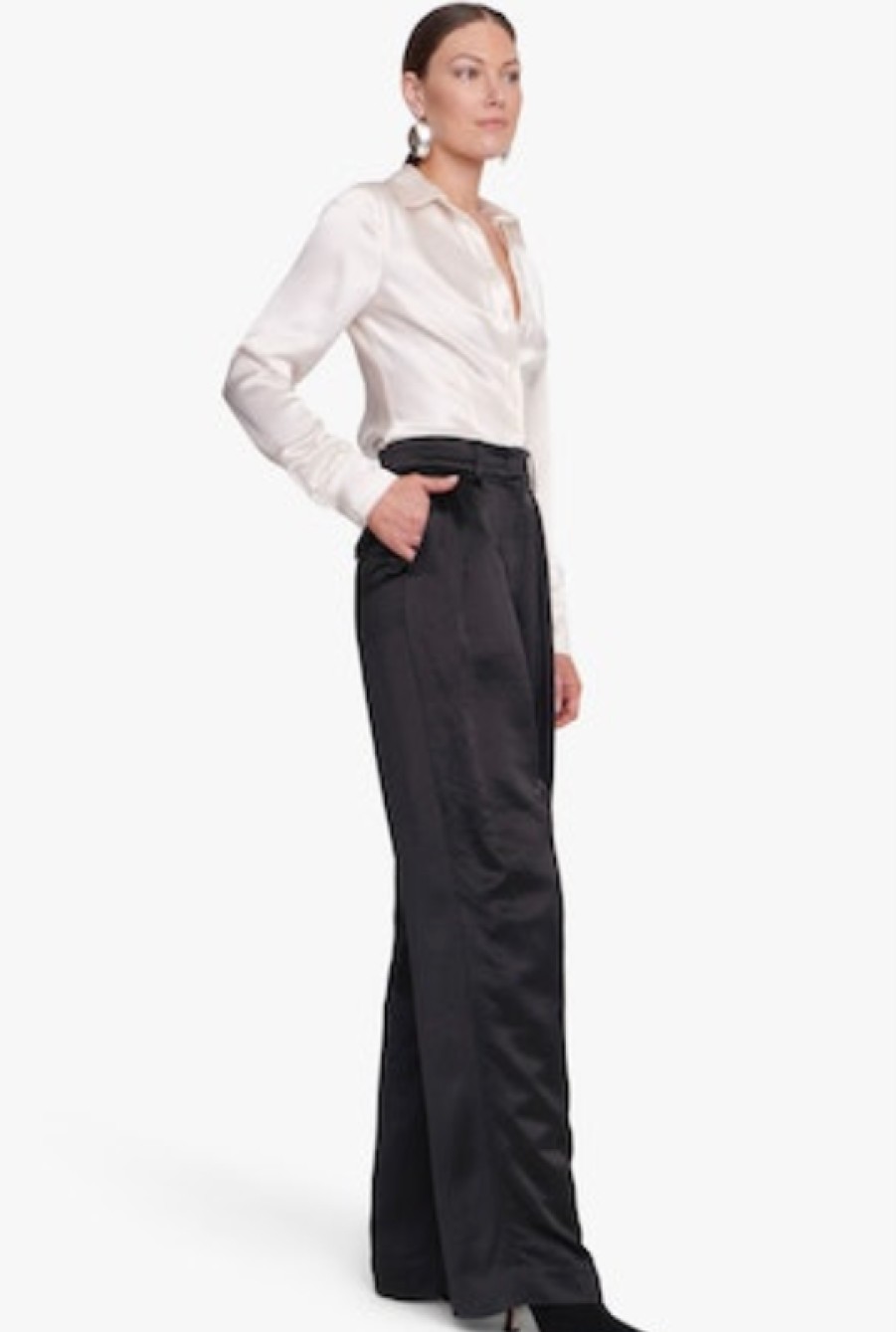 Bottoms Staud | Luisa Pant Black