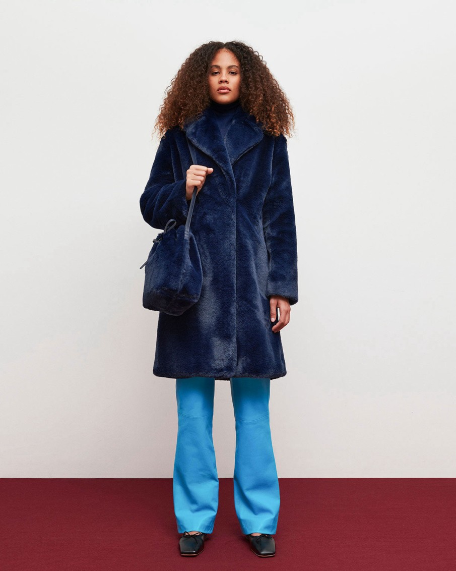 Outerwear Apparis | Stella Plant-Based Fur Jacket Blackberry