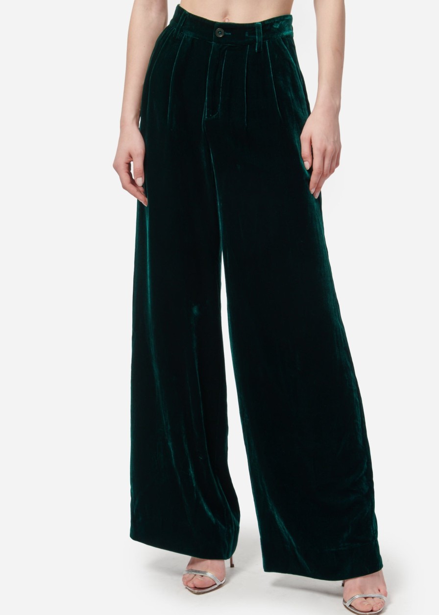 Bottoms Cami NYC | Rylie Velvet Pant Deep Sea