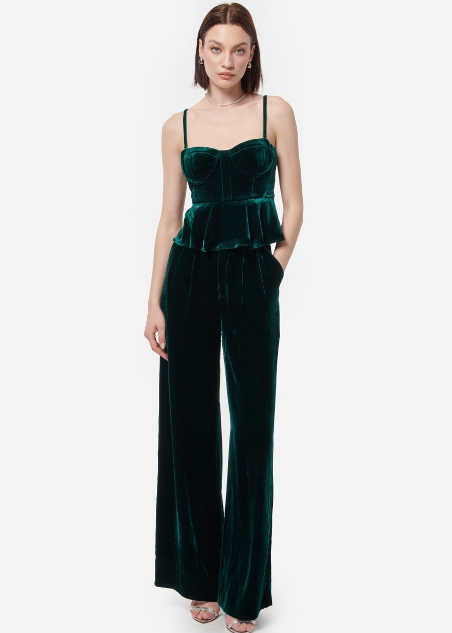 Bottoms Cami NYC | Rylie Velvet Pant Deep Sea