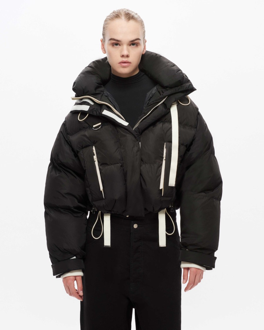 Outerwear Shoreditch Ski Club | Willow Ivy Short Puffer Black