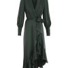 Dresses/Jumpsuits Veronica Beard | Silk Wrap Midi Dress Jade