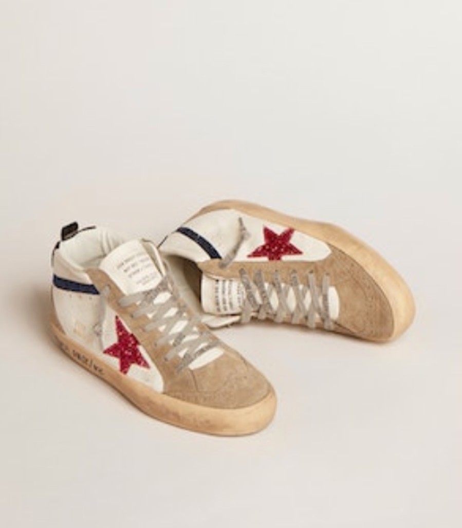 Shoes Golden Goose | Mid-Star Glitter Wave Signature Foxing