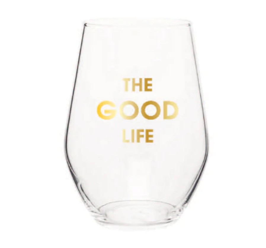 Accessories Chez Gagne Home | Chez Gagne Good Life Wine Glass