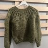 Sweaters Maiami | Mohair Honeycomb Pleated Pullover Khaki