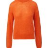 Sweaters Veronica Beard | Melinda Crew Neck Sweater Deep Orange