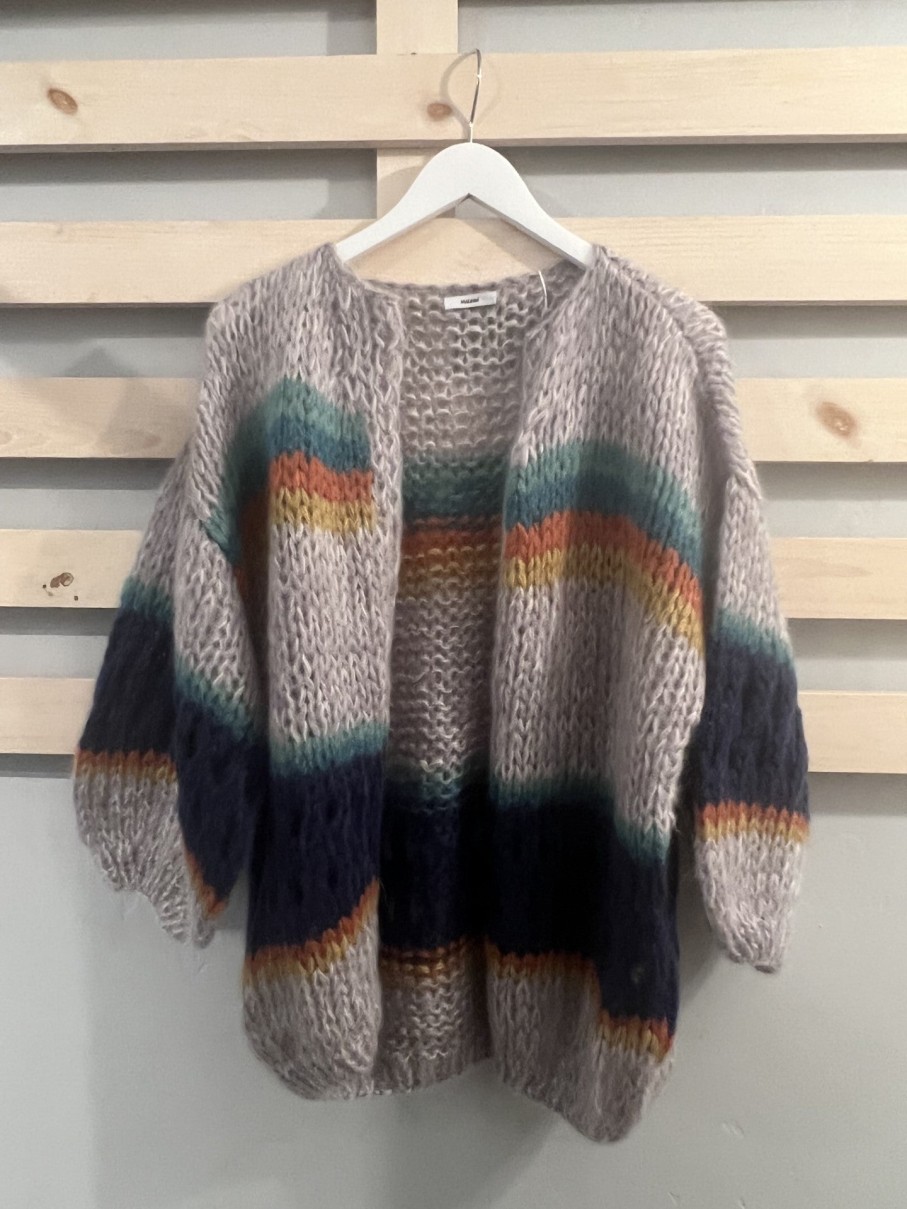 Sweaters Maiami | Stripes Galore Big Cardigan Soft Fall