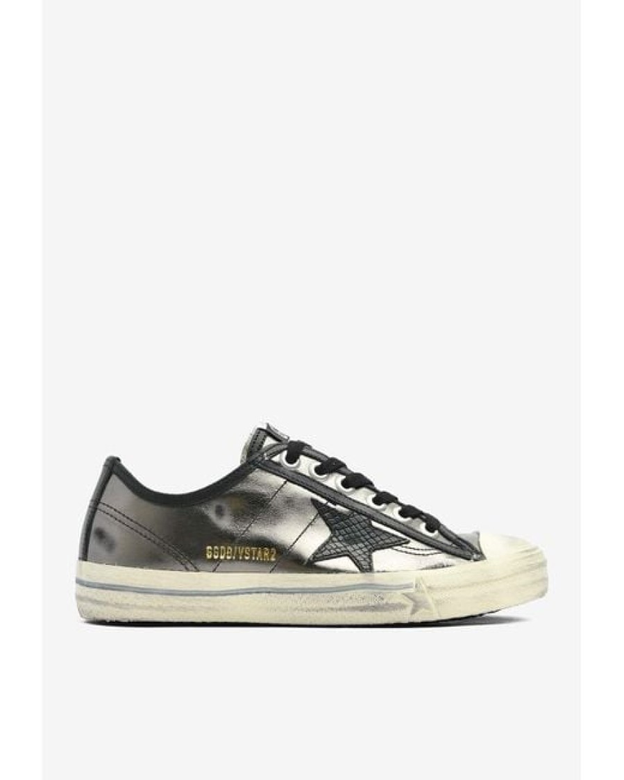 Shoes Golden Goose | V-Star 2 Python Lather Heel Line