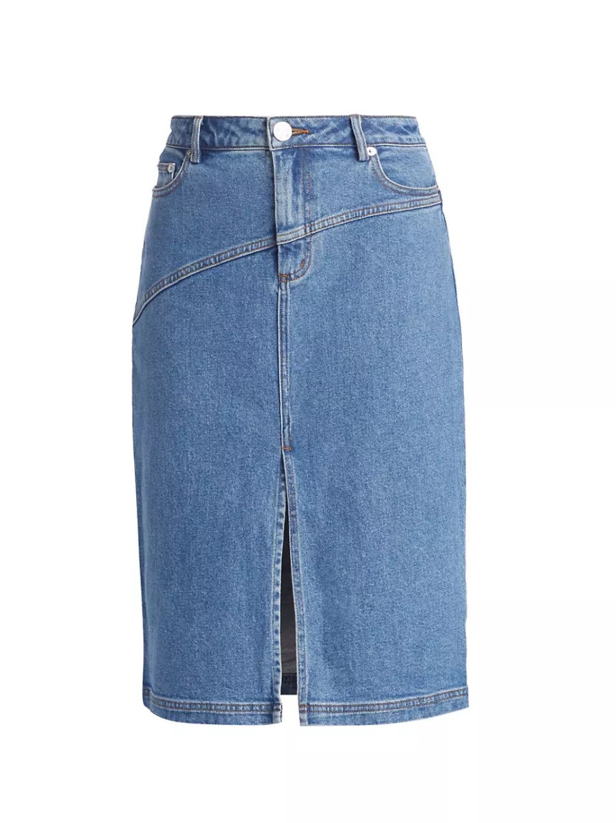 Bottoms Staud | Hudson Skirt Medium Wash