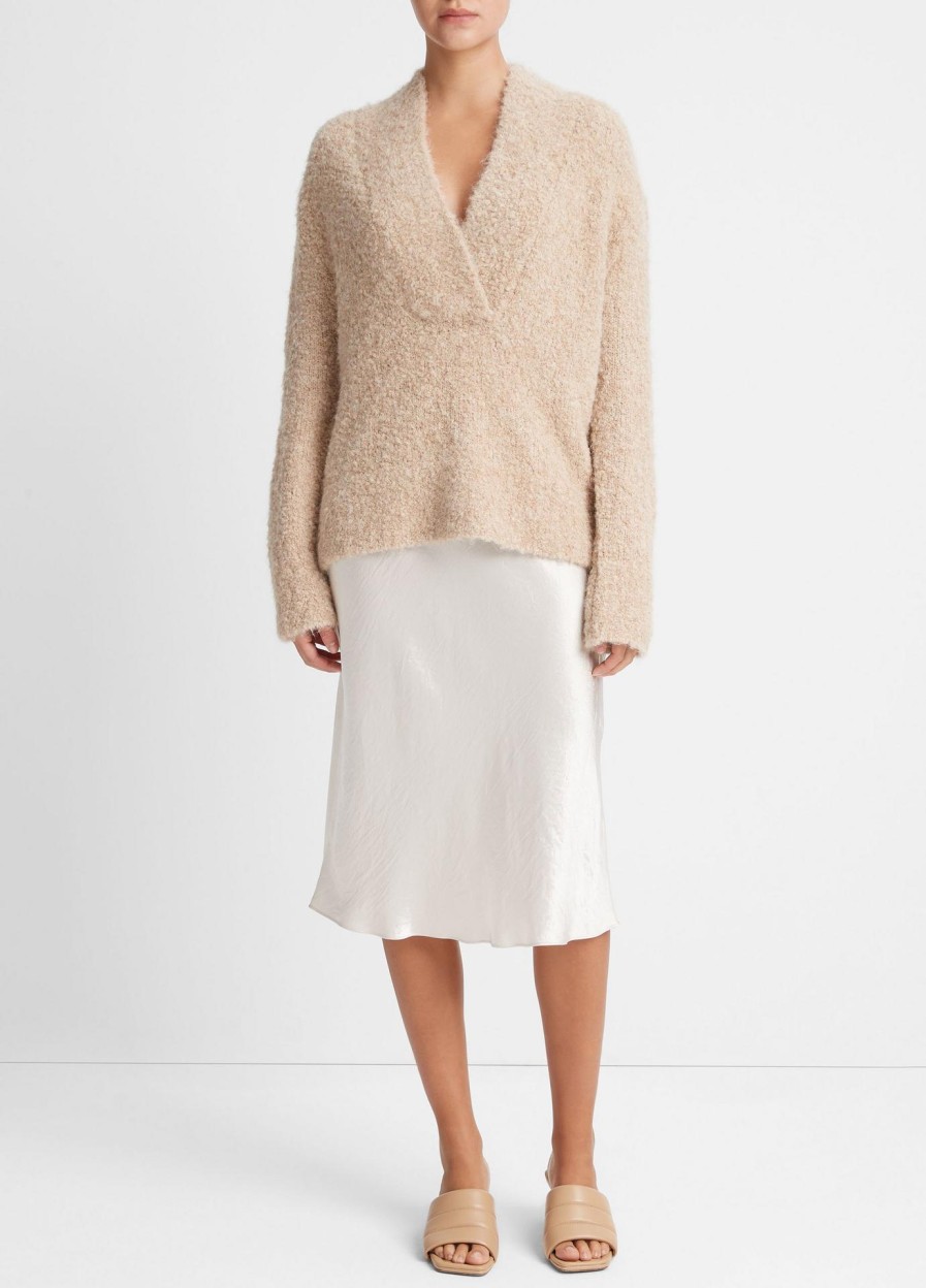 Sweaters Vince | Crimped Shawl Sweater Champagne