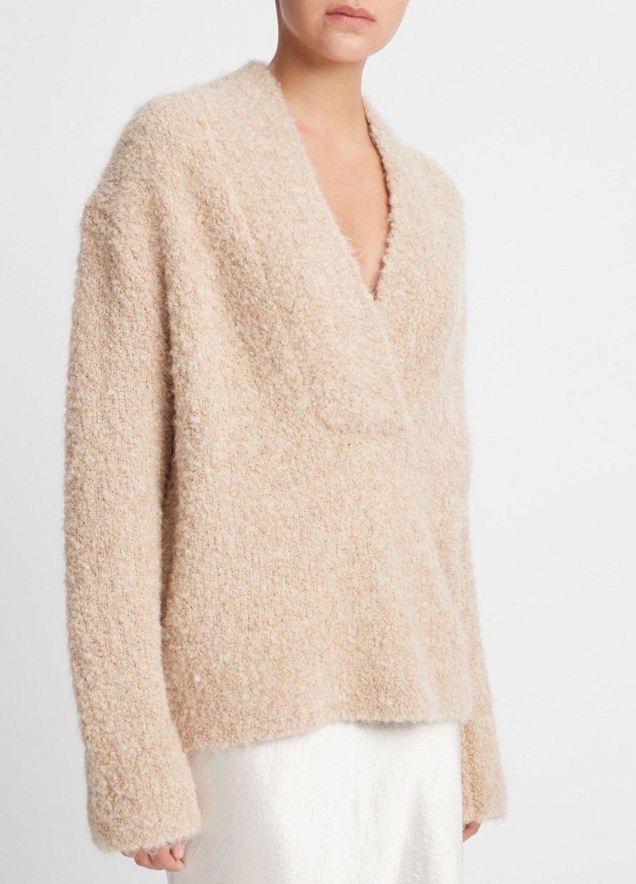 Sweaters Vince | Crimped Shawl Sweater Champagne