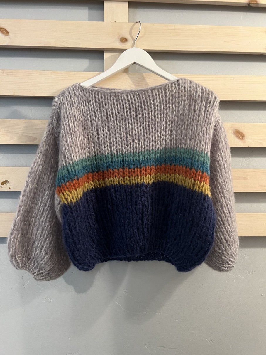 Sweaters Maiami | Stripes Galore Big Sweater Soft Fall