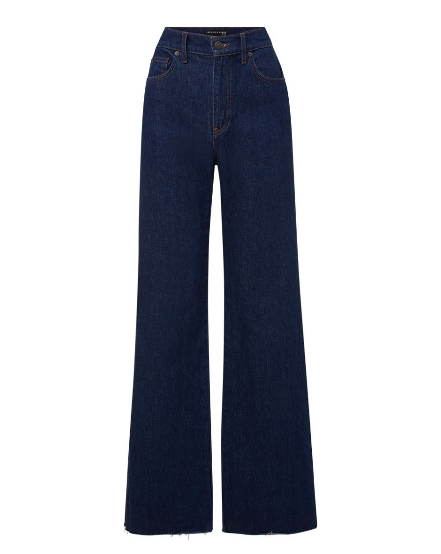 Bottoms Veronica Beard | Taylor High-Rise Wide Leg Jean Rodeo