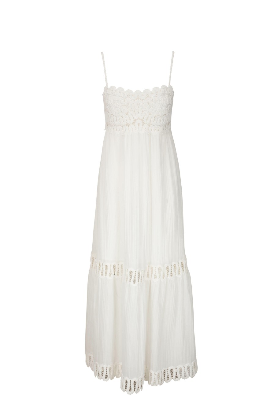 Dresses/Jumpsuits Jonathan Simkhai | Simkhai Salana Cage Tiered Maxi Dress White