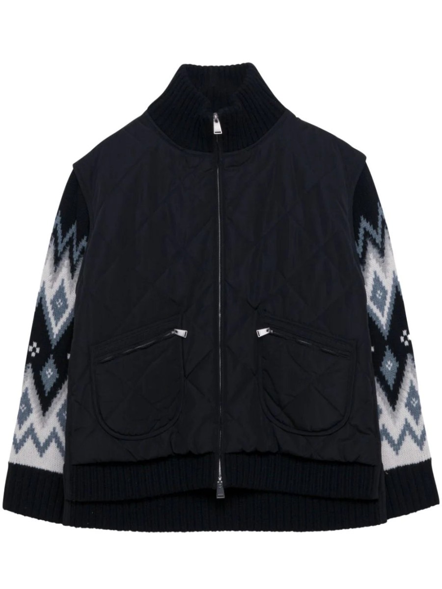 Outerwear SIMKHAI | Malone Quilted Parka Black Multi