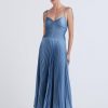 Dresses/Jumpsuits Derek Lam - 10 Crosby | Rochelle Pleated Cami Dress Steel Blue