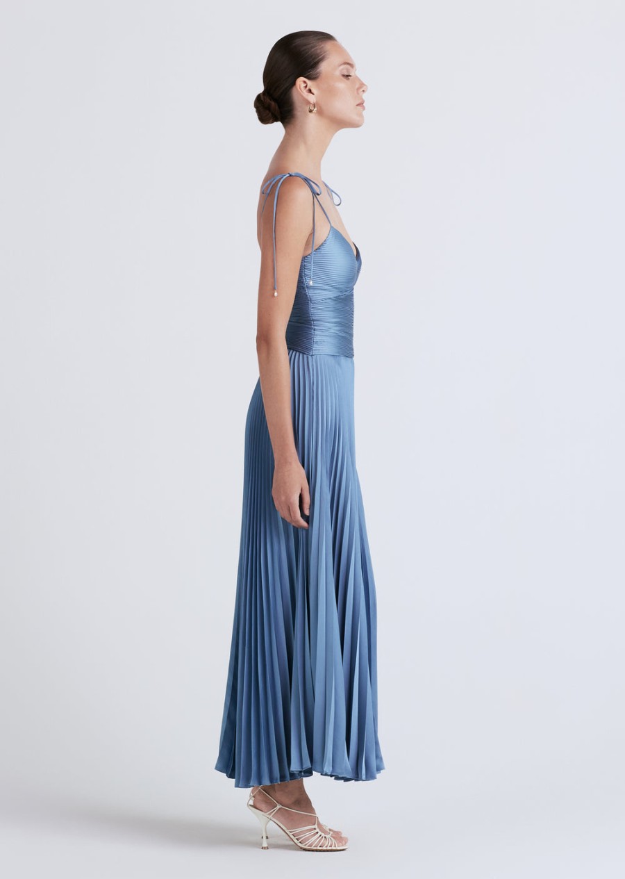 Dresses/Jumpsuits Derek Lam - 10 Crosby | Rochelle Pleated Cami Dress Steel Blue