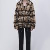 Outerwear SIMKHAI | Kimia Tie Waist Jacket Camel Plaid