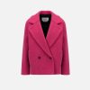 Outerwear Harris Wharf London | Cropped Outdoor Boucle Jacket Fuchsia