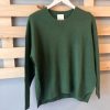 Sweaters Allude | Seamed Sleeve Crewneck Sweater Green 34