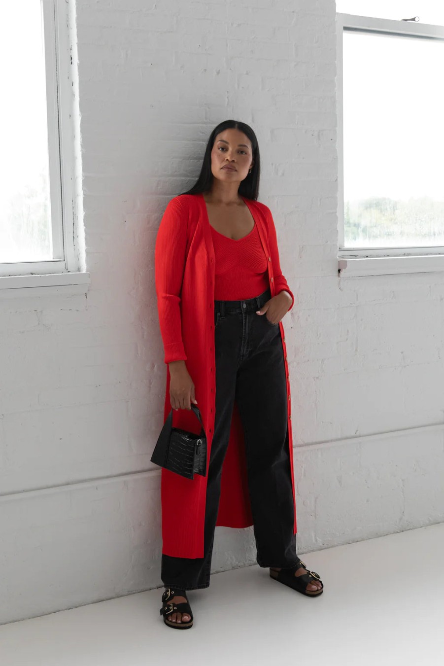 Dresses/Jumpsuits KADA | The Sweater Duster Midi Dress