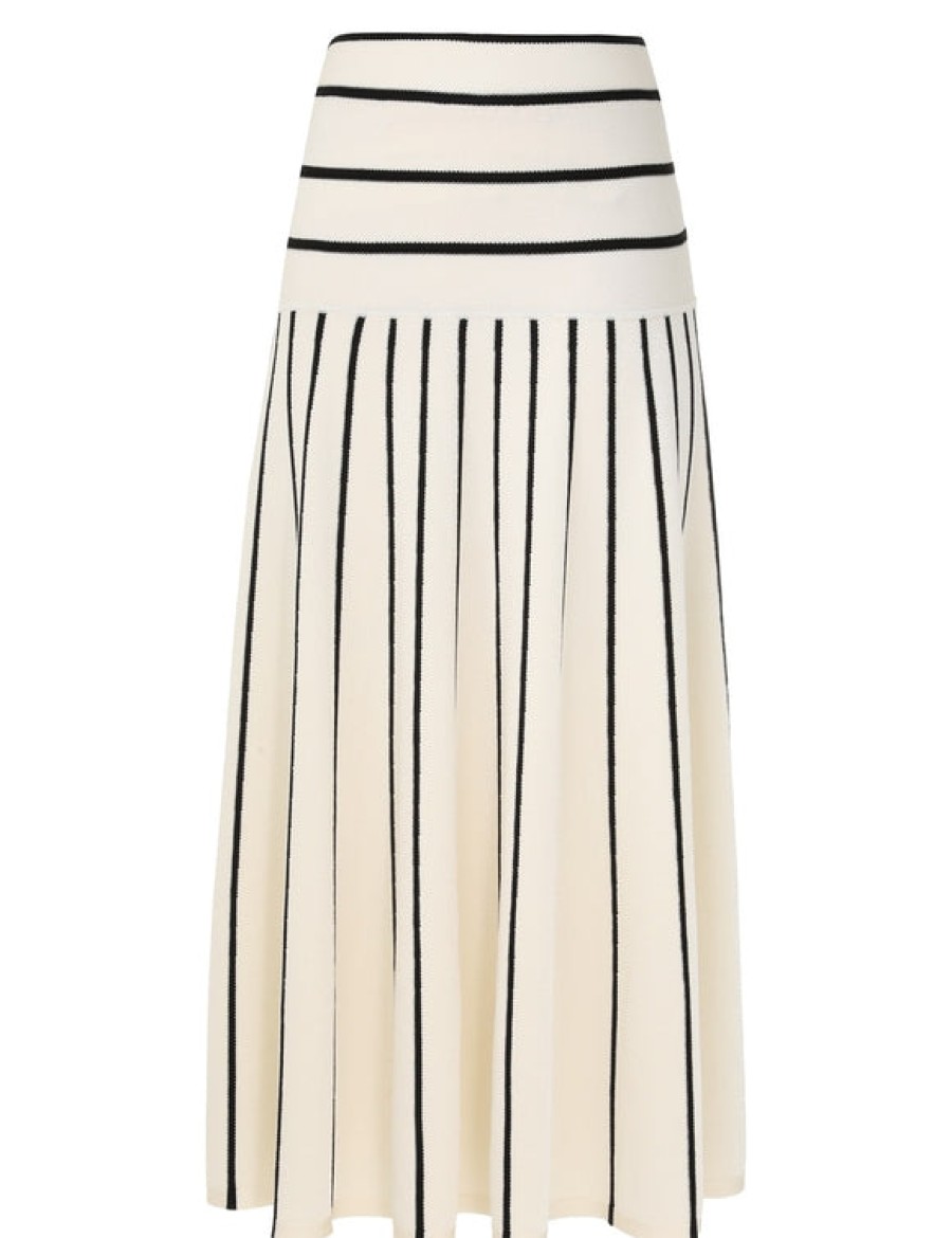 Bottoms Zimmermann | Matchmaker Knit Stripe Skirt Cream