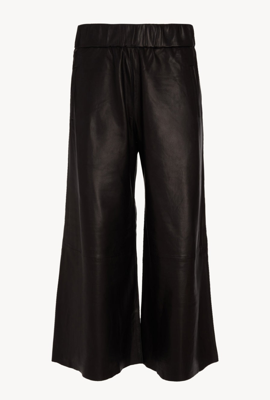 Bottoms SPRWMN | Leather Culotte Black