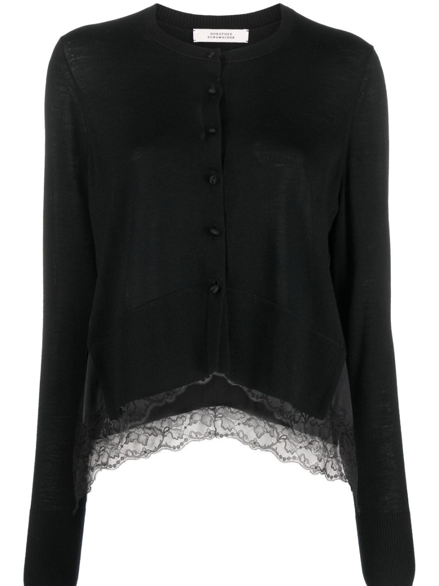 Sweaters Dorothee Schumacher | Derek Lam - 10 Crosby Delicate Merino Cardigan | Perch Black