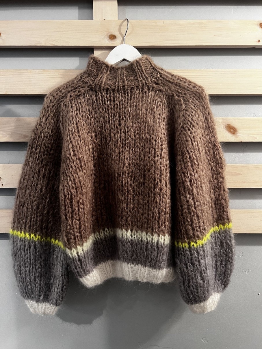 Sweaters Maiami | Mohair New Pullover Colour Block Neon Country