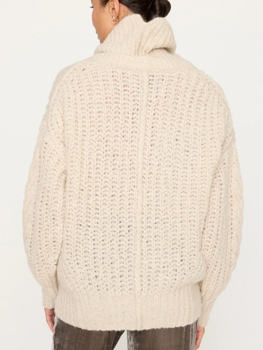 Sweaters Brochu Walker | Elden Cable Knit Sweater Oyster Blush